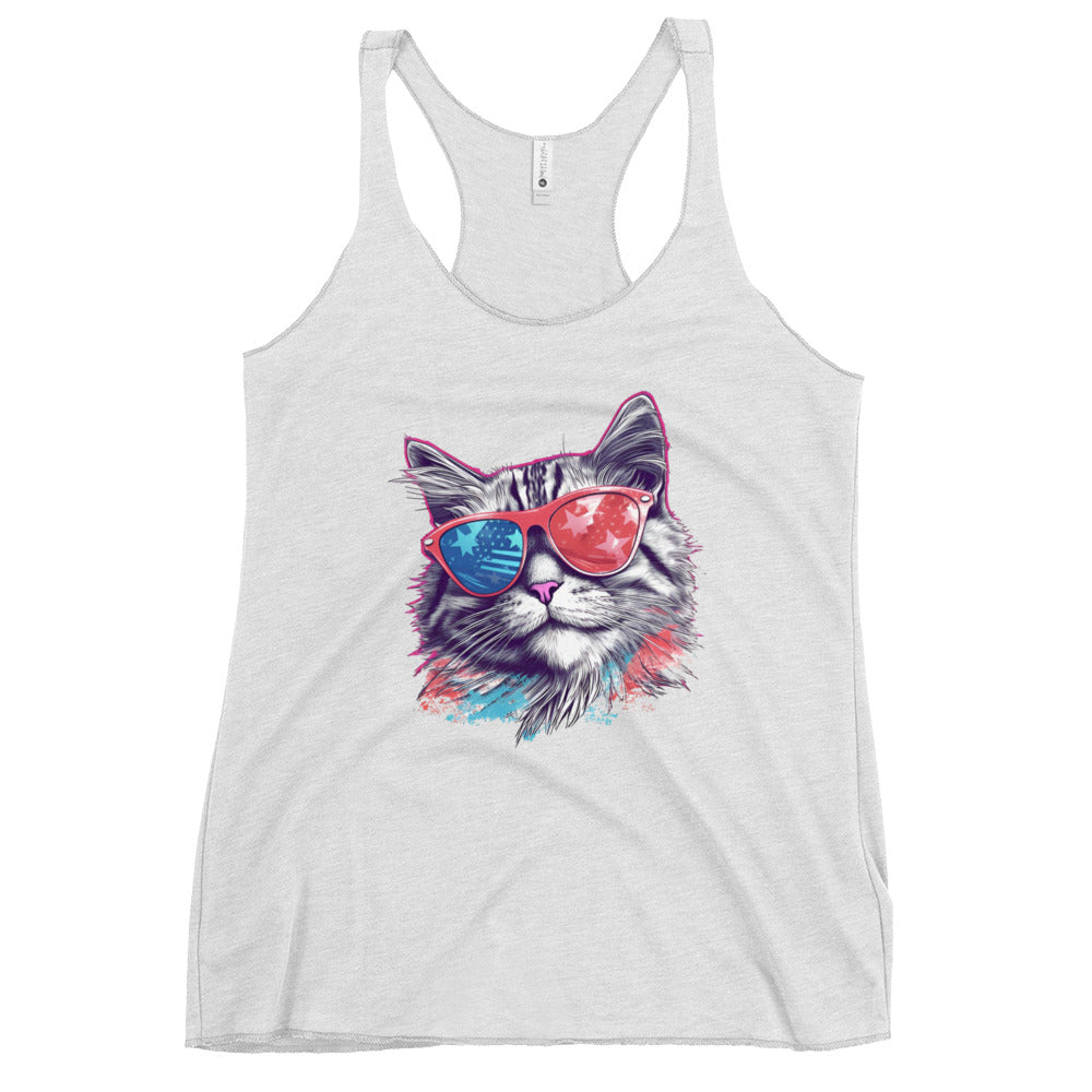 Women's Racerback Tank X USA Persian Cat