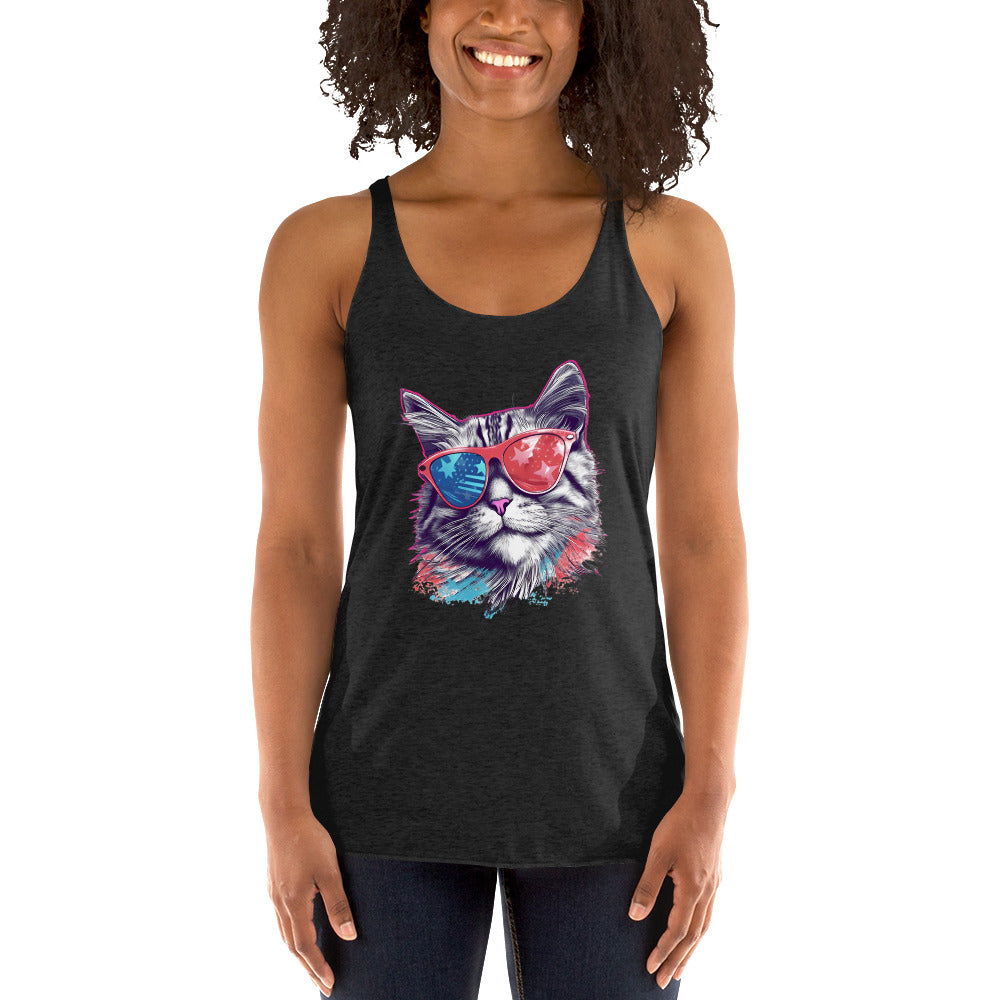 Women's Racerback Tank X USA Persian Cat