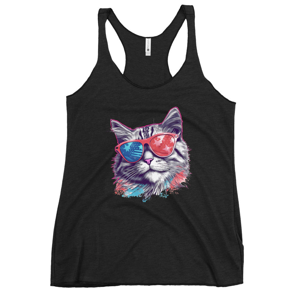 Women's Racerback Tank X USA Persian Cat